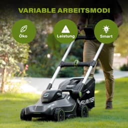 Accu Grasmaaier - Elektrische Duwmaaier - Gazon Onderhoud - App Bediening - 43 cm Snijbreedte - Zwart — thumbnail 4