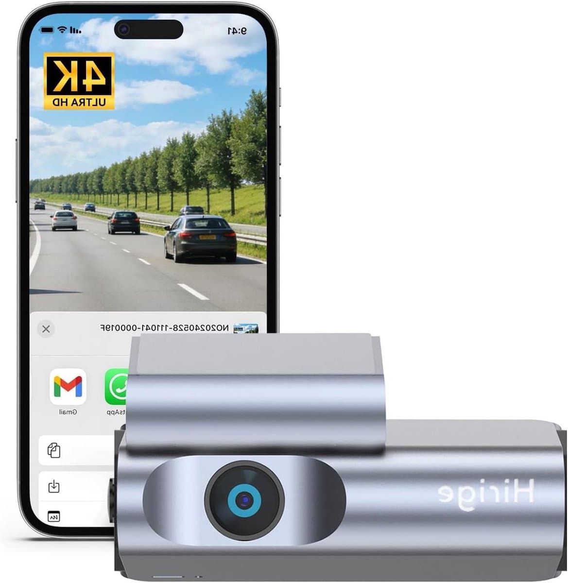 Dashcam 4K - Auto Camera - Veilig Rijden - 123° Groothoeklens - 2160P Resolutie - Zwart — afbeelding 1