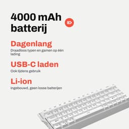 Amply K68 Draadloos Mechanisch Gaming Toetsenbord, 68 Toetsen 65%, Hot-Swap, RGB - Polar Night Black — thumbnail 4