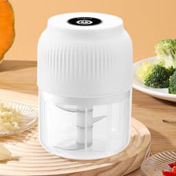 Mini Keukenmachine - Elektrische Hakker - Eten Bereiden - USB Oplaadbaar - 300 ml - Wit — thumbnail 2