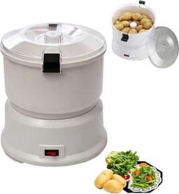 Elektrische Aardappelschiller - Groenteverwerker - Snel Maaltijden Bereiden - Automatische Slimme Aanpassing - 1 Kg Capaciteit - Wit — thumbnail 1
