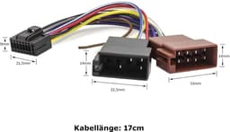 SnelShoppen - DIN ISO Car Radio Adapter 17 cm - 16 Pin Plug voor JVC - Plug-and-Play Verbinding - Geschikt voor Veel Voertuigen - Ideaal voor Nachrüst — thumbnail 3