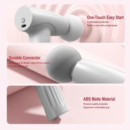 Mini-massagepistool - Draagbare spiermassage, diepe weefselpercussiemassage voor atleten, stille technologie, 6 opzetstukken, voor mannen en vrouwen, groen — thumbnail 2