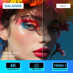 SnelShoppen - Mini Beamer 4K, Smart Projector met Android 14.0, Draagbare Wifi 6 en Bluetooth 5.4, Kleine Telefoonprojector voor Home Cinema en Outdoo — thumbnail 3