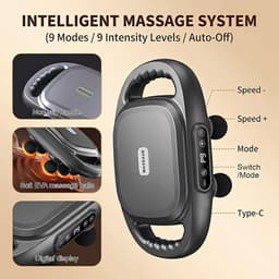 Thijox - Massagepistool 2800 omw/min met 12 opzetstukken, krachtige motor voor diepe weefselmassage, stil en ergonomisch design voor rug, schouders, b — thumbnail 2