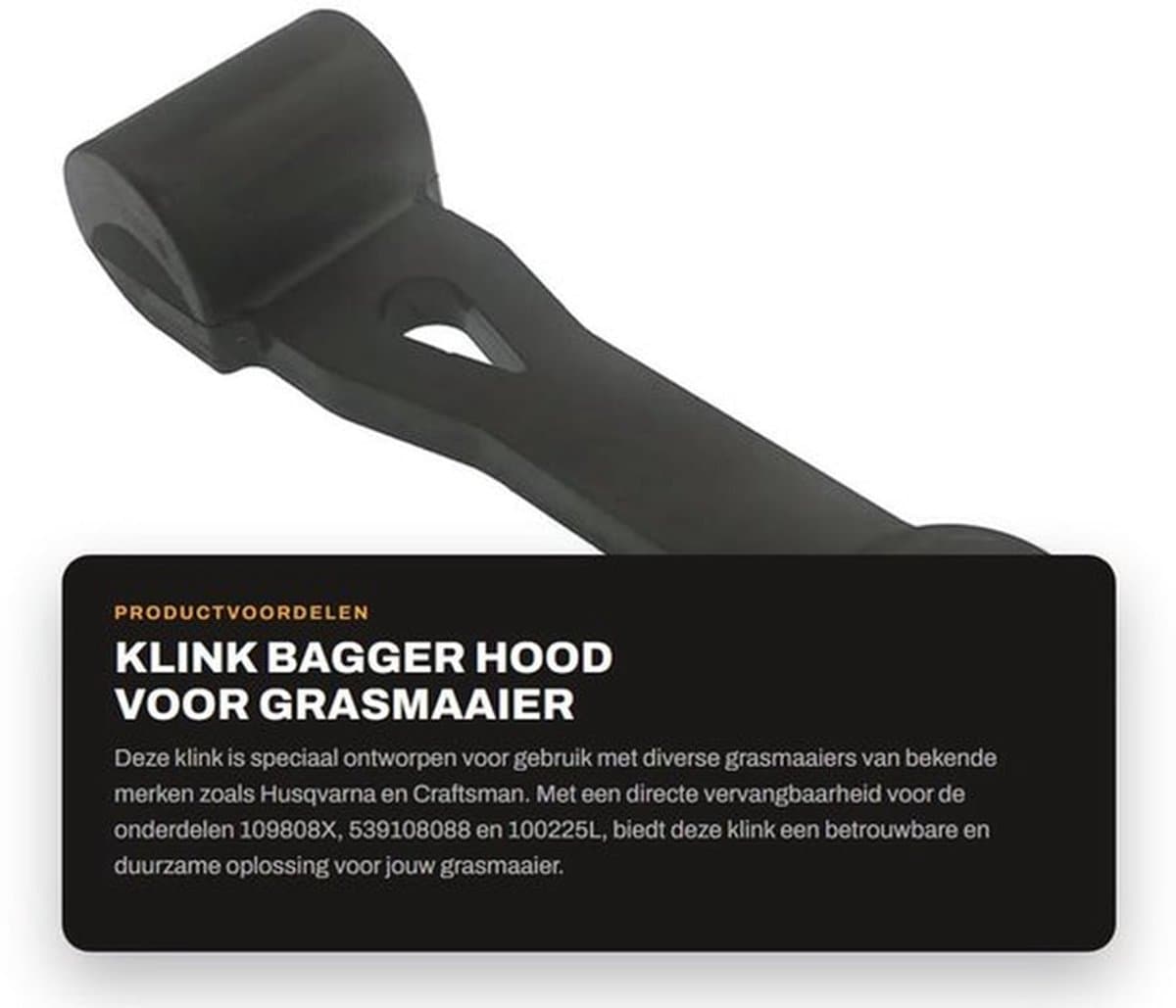 Baggerkap Vervangt 109808X - Montage voor Husqvarna - Craftsman - AYP - Grasmaaier - Geschikt voor diverse modellen - Grasmaaierkap — afbeelding 1