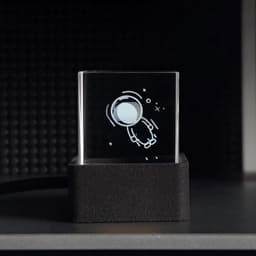 3D Holografische Display Cube LED Hologram Fotoprojector met GIF-bibliotheek voor Home Decor Office — thumbnail 3