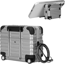 kwmobile Koptelefooncase met kofferdesign voor Apple Airpods Pro 3 – zilver — thumbnail 1