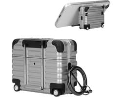 kwmobile Koptelefooncase met kofferdesign voor Apple Airpods Pro 3 – zilver