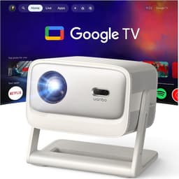 Smart Beamer - Mini Projector - 4K Support - Full HD 1080P - Officieel Google TV - Netflix & YouTube - 900 ANSI Lumen - HDR10 - Dolby Audio - Autofocus & Keystone - 200° Draaibaar - WiFi 6 & Bluetooth - Thuisbioscoop - Tot 260 inch Scherm — thumbnail 1