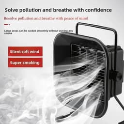 Rookafzuiger Ventilator - Luchtzuiveraar Afzuigkap - Solderen en Hobby - Verstelbare Snelheid - 2M Buislengte - Zwart — thumbnail 2