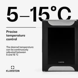 Klarstein Minibar minikoelkast voor kamers, 33 liter minikoelkast voor drankjes en cosmetica, kleine , kleine en stille koelkast, verstelbaar schap, kleine huidverzorgingskoelkast 5-15 °C - 25 dB - voor Hotelkamer voor Partykelder - Compact — thumbnail 4