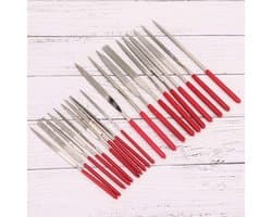 Set van 20 Mini Naaldvijlen van Versterkt Staal voor Juwelenbewerking en Verwerking, Inclusief Plastic Opbergdoos