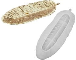 Siliconen Mallen in Veervorm voor Hars Gieten, Handgemaakte DIY Tray Mould, 8.8 x 24 cm, Creatief Project, Kunst en Ambacht, Resin Art