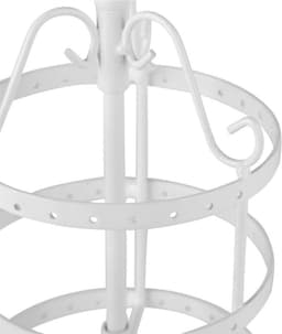 Draaibare Oorbellen Display met 3 Lagen, 72 Gaten Oorbellen Organizer en Sieradenhouder van Metaal (Wit) — thumbnail 4