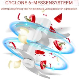 carmdering - Elektrische Groentehakselaar - Ui Hakker - Draagbare Food Processor - Snelle Motor - USB-C Oplaadbaar - RVS en BPA-vrij Materiaal - Compact Ontwerp - Moeiteloos Snijden Onderwegs - 1 Stuk — thumbnail 2