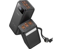 Veger Powerbank - Tank Boost - W5001C - 56.000 mAh - 130 Watt - Snellader - LED Display - Zaklamp - Camping - Laptop