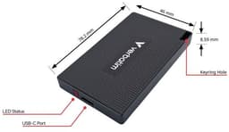 Verbatim Metal Mini 512GB - SSD Extern - draagbaar - USB-C 3.2 - 512 GB - Compatibel met Windows en Mac OS - zwart — thumbnail 6