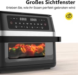 Heteluchtfriteuse Dubbel - Airfryer Duo - Flexibel Koken - Twee Zones - 11 Liter - Zwart — thumbnail 4