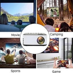 Allecto - Projector - Mini - HD 1080P - Home Cinema - Portable - Outdoor - Wifi - LED Lights - Adapter - Smartphone Tablet Laptop TV Stick - Zwart ... — thumbnail 3