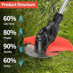 Dailygoods 9 inch borstelloze elektrische grasmaaier, telescopische grastrimmer, snoerloze tuin grasmaaier, trimmer gere — thumbnail 4