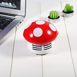 Mini Bureau Stofzuiger - Schattige Opruimer - Bureau Schoonmaken - Energiezuinig Model - 9x9 cm - Rood — thumbnail 3