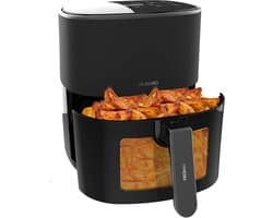 Airfryer Zonder Olie - Heteluchtfriteuse - Gezond Frituren - Met Kijkvenster - 6.5 Liter - Zwart