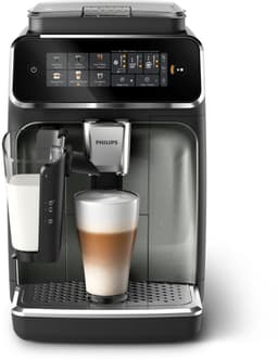 Philips 3300 Series - Espressomachine - 5 Warme & Koude Dranken - LatteGo Melksysteem - 40% Stiller - AquaClean Filter - Volautomatisch - Zwart & Zilver - Koffiemachine met bonen - EP3349/70 — thumbnail 4