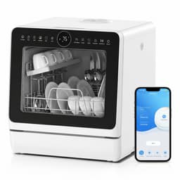 Novari Mini vaatwasser - Vrijstaande afwasmachine - Kleine compacte aanrechtvaatwasser - 8 programma's - 42,5x42,8x45,8 cm — thumbnail 5