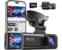 YOR® Dashcam Voor en Achter - Dashcam - Parkeermonitor - Nachtzicht - Zwart - 10cm x 4cm x 3cm; 113 g