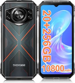 DOOGEE S Cyber - Robuuste smartphone - Smartphone - 20 GB RAM + 256 GB ROM (2 TB/TF) - 10800 mAh - 6,58" FHD+ 90 Hz-scherm - 50 MP AI-camera - IP68/IP69K waterdicht en schokbestendig - Android 14 - NFC & OTG - Rood — thumbnail 1