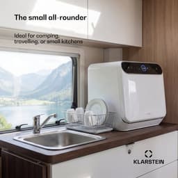 Klarstein Oceana mini vaatwasser - Compacte vaatwasser voor 3 couverts, met 7 programma's, 6 liter waterverbruik, AquaStop, draagbaar design — thumbnail 8