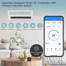 Digitale Thermostaat - WiFi-thermostaat AC-controller - Comfortabele temperatuur regelen - Ingebouwde sensor - 60x60x20mm - Wit — thumbnail 4