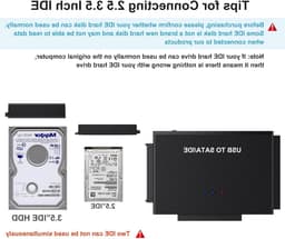 USB 3.0 Adapter voor 2.5 en 3.5 Inch HDD/SSD met 12V 2A Voeding, IDE SATA Compatibel met Windows en Mac — thumbnail 2