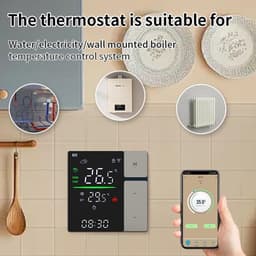 Slimme Thermostaat - Verwarming Regelunit - Energie Besparen - App & Stem Bediening - 10 x 10 x 7 cm — thumbnail 5