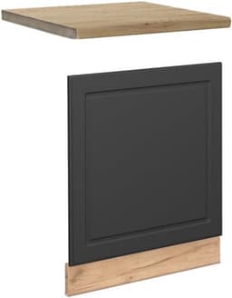 Frontpaneel Vaatwasser 60 cm MDF Antraciet Goud Krachtig Eiken — thumbnail 1