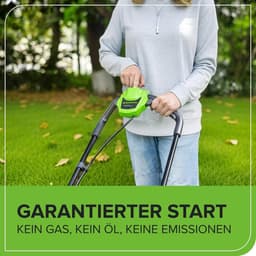 Accu grasmaaier - Elektrisch gereedschap - Gazon onderhoud - Borstelloze motor - 33 cm maaibreedte - Groen — thumbnail 2