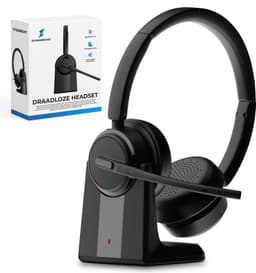DynaBright - Draadloze Headset met Microfoon - Hoofdtelefoon voor Laptop en Computer - Noise Cancelling - Incl Oplaadstation - Koptelefoon - Computer Headset - Bluetooth 5.4 - Business Headset - USB-C — thumbnail 1