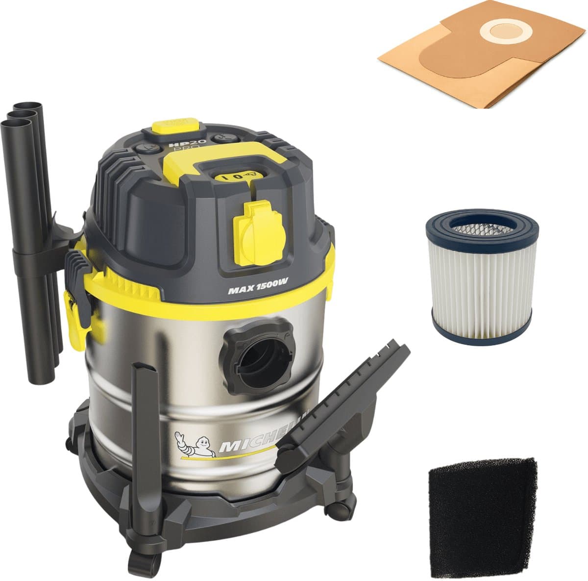 Stofzuiger HP 20PRO nat- en droogzuiger 1.2 kW 20 l Michelin — afbeelding 1