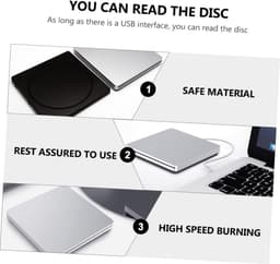 Externe Schijf - Dvd Brander - Data Back-up - Ultradun Ontwerp - 142 cm - Zilver — thumbnail 4