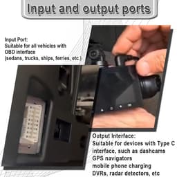 Dailygoods - Cosensi - Dailygoods - Type-C OBD Netsnoer Adapter voor Dashcam en GPS — thumbnail 4