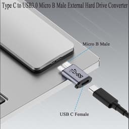 Dailygoods - USB C naar Micro B Mannelijke Adapter voor Externe Harde Schijf — thumbnail 4