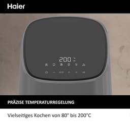 Heteluchtfriteuse - Airfryer Frituurpan - Gezond Koken - 6 Kookfuncties - 5 Liter Inhoud - Grijs — thumbnail 6