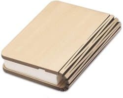 Houten Boek Lamp - Nachtlampje Opvouwbaar - Lezen in Bed - USB Oplaadbaar - Draagbaar Compact - Wit