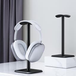 Hoofdtelefoonstandaard - Headset Houder - Bureau Organisatie - Boogvormige Pasvorm - 10x10x24.5 cm - Zwart — thumbnail 4