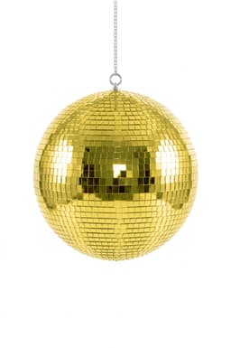 KIMU® Discobal Goud zonder Motor Ø 30 cm Middelgroot - Discobol Gouden Spiegeltjes 10 x 10mm - Spiegelbol Disco Bal Bol - Kinderkamer Feestje Discolamp Decoratie Space Planeet Halloween — thumbnail 1