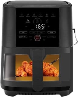 Slimme Airfryer - Olievrije Friteuse - Gezond Koken - Snelle Luchtcirculatie - 5 Qt - Zwart — thumbnail 3