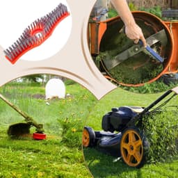 Maaidekschraper - Grasmaaierreiniger - Tuinonderhoud - Soepel ontwerp - 295 cm - Zwart — thumbnail 4