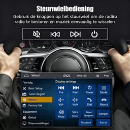 ESSGOO Volkswagen CarPlay Autoradio - met Apple Carplay & Android auto (Draadloos) -Plug&Play- voor VW Golf, Polo, Tiguan, Touran, Caddy, Jetta -7inch Touchscreen scherm-Bluetooth- Dual USB -12LEDs Achteruitrijcamera — thumbnail 5
