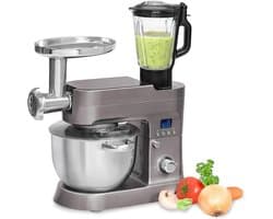 Keukenmachine - Mixer Kom - Bakken en Koken - 12 snelheden - 62 Liter - Grijs